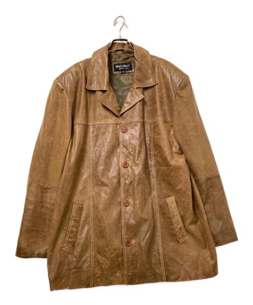 RINO&PELLE（リノ アンド ペレ）RINO&PELLE (リノ アンド ペレ) レザージャケット ブラウン サイズ:54の古着・服飾アイテム