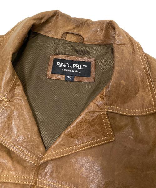RINO&PELLE（リノ アンド ペレ）RINO&PELLE (リノ アンド ペレ) レザージャケット ブラウン サイズ:54の古着・服飾アイテム