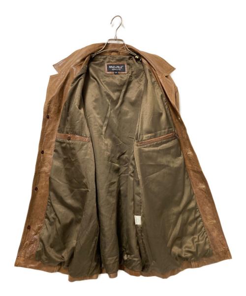 RINO&PELLE（リノ アンド ペレ）RINO&PELLE (リノ アンド ペレ) レザージャケット ブラウン サイズ:54の古着・服飾アイテム