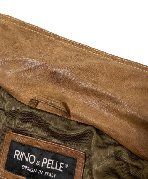 RINO&PELLE（リノ アンド ペレ）RINO&PELLE (リノ アンド ペレ) レザージャケット ブラウン サイズ:54の古着・服飾アイテム