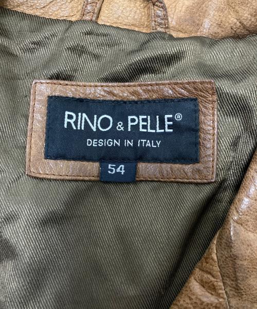 RINO&PELLE（リノ アンド ペレ）RINO&PELLE (リノ アンド ペレ) レザージャケット ブラウン サイズ:54の古着・服飾アイテム