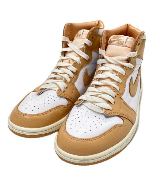 NIKE（ナイキ）NIKE (ナイキ) ハイカットスニーカー ベージュ×ホワイト サイズ:27.0cmの古着・服飾アイテム