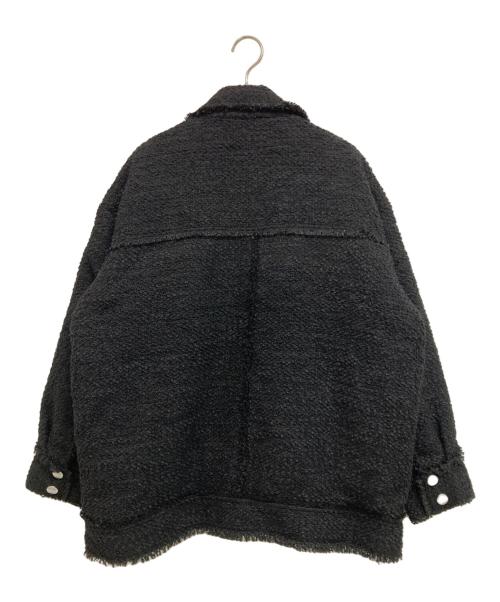 SLY（スライ）SLY (スライ) CUT OFF TWEED OVER ブルゾン ブラック サイズ:FREE 未使用品の古着・服飾アイテム