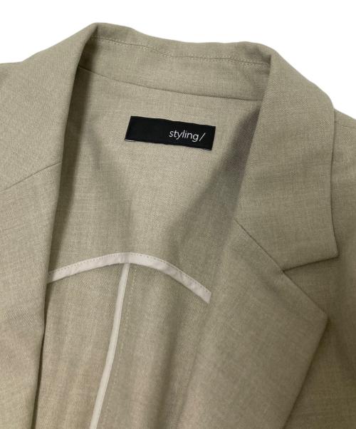styling/（スタイリング）styling/ (スタイリング) リラックス スーツジャケット ベージュ サイズ:1の古着・服飾アイテム