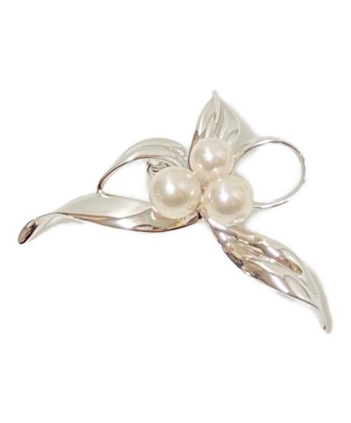 MIKIMOTO（ミキモト）MIKIMOTO (ミキモト) フラワーモチーフアコヤ真珠ブローチ シルバー サイズ:下記参照の古着・服飾アイテム