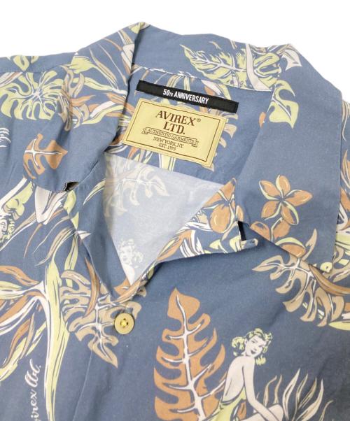 AVIREX（アヴィレックス）AVIREX (アヴィレックス) アロハシャツ ブルー サイズ:Lの古着・服飾アイテム