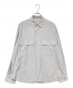 Porter Classicポータークラシック）の古着「ROLL UP STRIPE SHIRT」｜ブルー×ホワイト