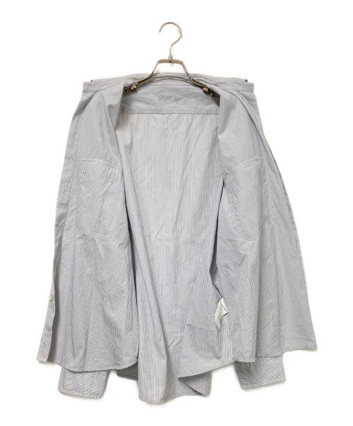 Porter Classic（ポータークラシック）Porter Classic (ポータークラシック) ROLL UP STRIPE SHIRT ブルー×ホワイト サイズ:Sの古着・服飾アイテム