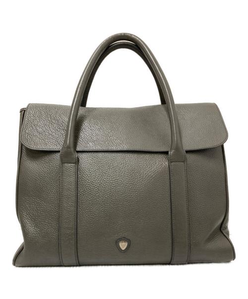 CHAMBORD SELLIER（シャンボール セリエ）CHAMBORD SELLIER (シャンボール セリエ) シュリンクレザー ブリーフトート/BERN Brief LAGUN グレーの古着・服飾アイテム
