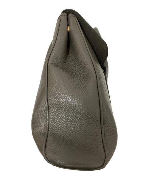CHAMBORD SELLIER（シャンボール セリエ）CHAMBORD SELLIER (シャンボール セリエ) シュリンクレザー ブリーフトート/BERN Brief LAGUN グレーの古着・服飾アイテム