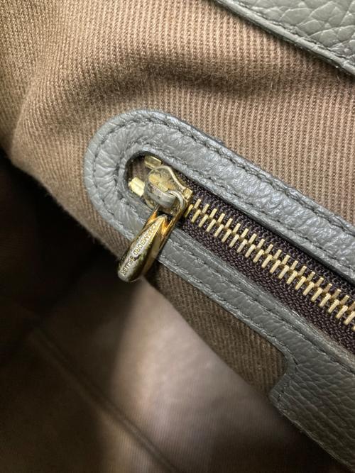 CHAMBORD SELLIER（シャンボール セリエ）CHAMBORD SELLIER (シャンボール セリエ) シュリンクレザー ブリーフトート/BERN Brief LAGUN グレーの古着・服飾アイテム