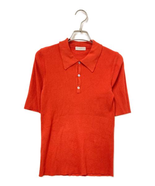 PoFF（ポーフ）PoFF (ポーフ) 半袖ニット オレンジ サイズ:Fの古着・服飾アイテム
