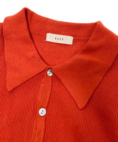PoFF（ポーフ）PoFF (ポーフ) 半袖ニット オレンジ サイズ:Fの古着・服飾アイテム