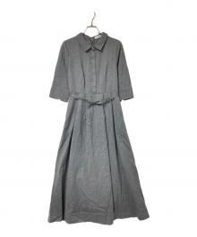 HER LIP TO（ハーリップトゥ）の古着「Allure Belted Shirt Dress」｜グレー