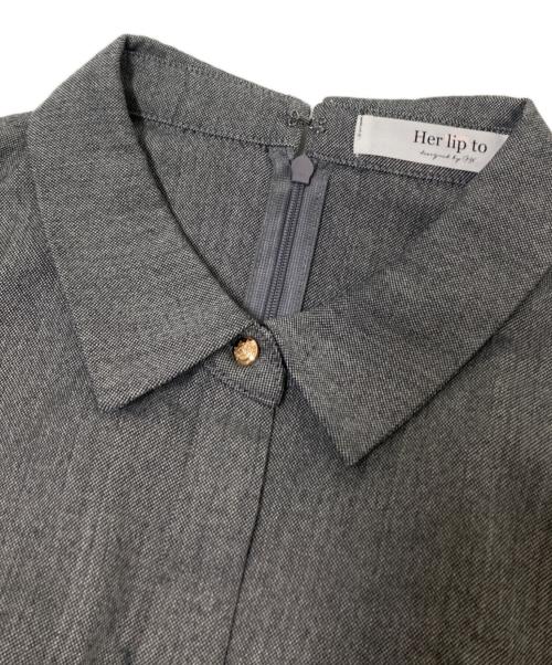 HER LIP TO（ハーリップトゥ）HER LIP TO (ハーリップトゥ) Allure Belted Shirt Dress グレー サイズ:Sの古着・服飾アイテム