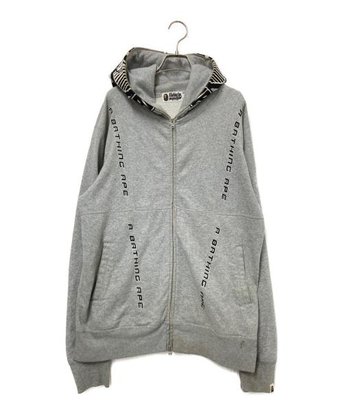 A BATHING APE（アベイシングエイプ）A BATHING APE (アベイシングエイプ) ジップパーカー グレー サイズ:XLの古着・服飾アイテム