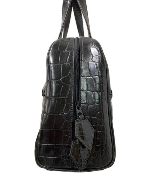 Yves Saint Laurent（イヴサンローラン）Yves Saint Laurent (イヴサンローラン) クロコ型押しハンドバッグ ブラック サイズ:下記参照の古着・服飾アイテム