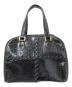 Yves Saint Laurent (イヴサンローラン) クロコ型押しハンドバッグ ブラック サイズ:下記参照：35000円
