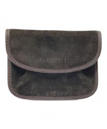 GUCCI（グッチ）の古着「スウェードコインケース」｜ブラウン