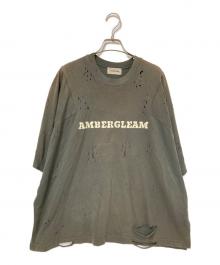 AMBERGLEAM（アンバーグリーム）の古着「ダメージ加工Tシャツ」｜グレー
