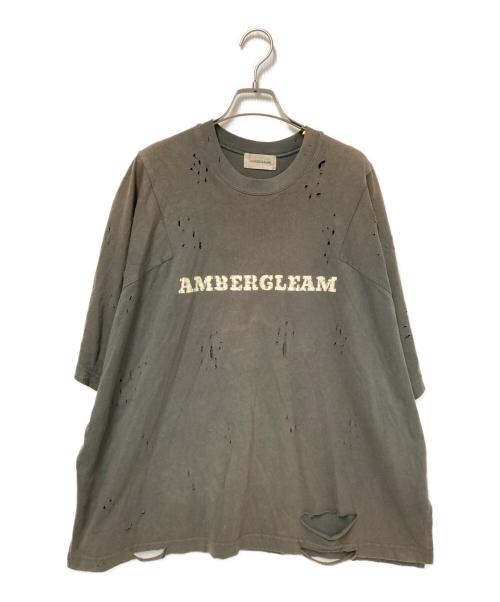 AMBERGLEAM（アンバーグリーム）AMBERGLEAM (アンバーグリーム) ダメージ加工Tシャツ グレー サイズ:Mの古着・服飾アイテム