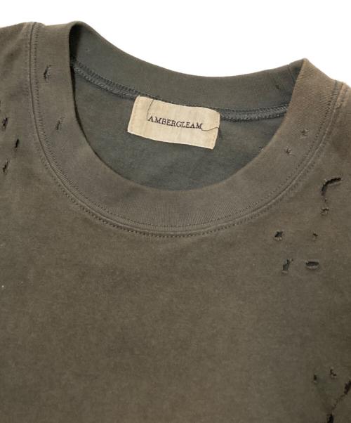 AMBERGLEAM（アンバーグリーム）AMBERGLEAM (アンバーグリーム) ダメージ加工Tシャツ グレー サイズ:Mの古着・服飾アイテム