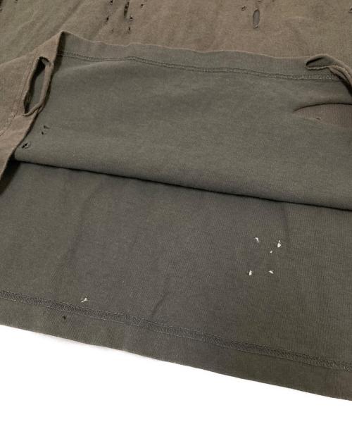 AMBERGLEAM（アンバーグリーム）AMBERGLEAM (アンバーグリーム) ダメージ加工Tシャツ グレー サイズ:Mの古着・服飾アイテム