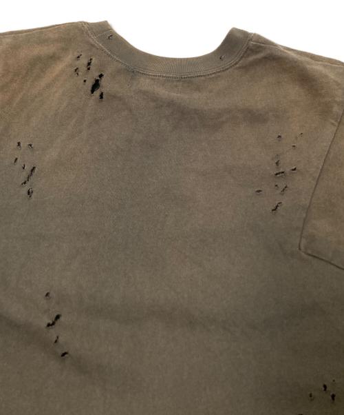 AMBERGLEAM（アンバーグリーム）AMBERGLEAM (アンバーグリーム) ダメージ加工Tシャツ グレー サイズ:Mの古着・服飾アイテム