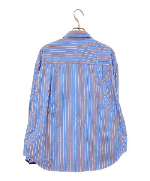 MACPHEE（マカフィー）MACPHEE (マカフィー) コットンブロード レギュラーカラーシャツ ボルドー×ブルー サイズ:36の古着・服飾アイテム