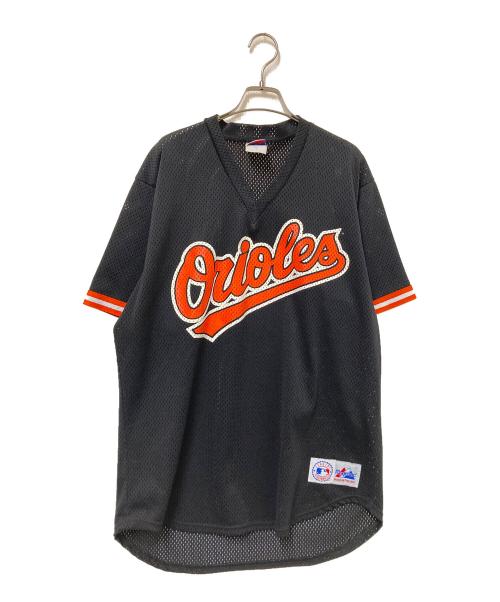 GENUINE MERCHANDISE（ジェニュイン マーチャンダイズ）GENUINE MERCHANDISE (ジェニュイン マーチャンダイズ) メッシュゲームシャツ オレンジ×ブラック サイズ:Lの古着・服飾アイテム