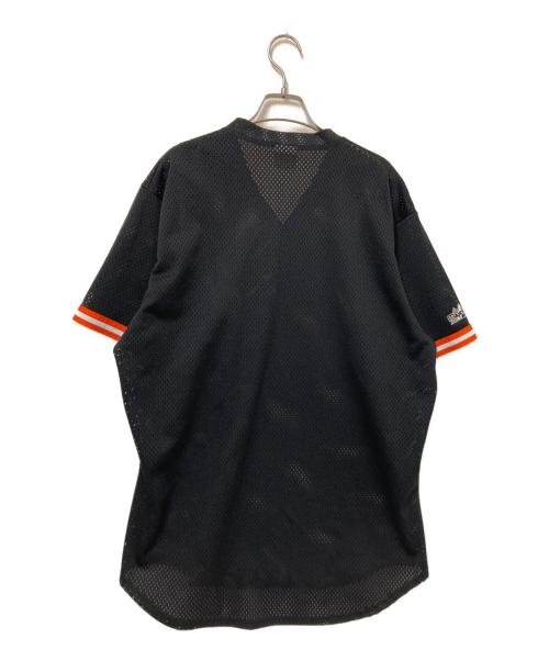 GENUINE MERCHANDISE（ジェニュイン マーチャンダイズ）GENUINE MERCHANDISE (ジェニュイン マーチャンダイズ) メッシュゲームシャツ オレンジ×ブラック サイズ:Lの古着・服飾アイテム