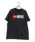 DIESEL（ディーゼル）の古着「ロゴ刺繍Tシャツ」｜ブラック