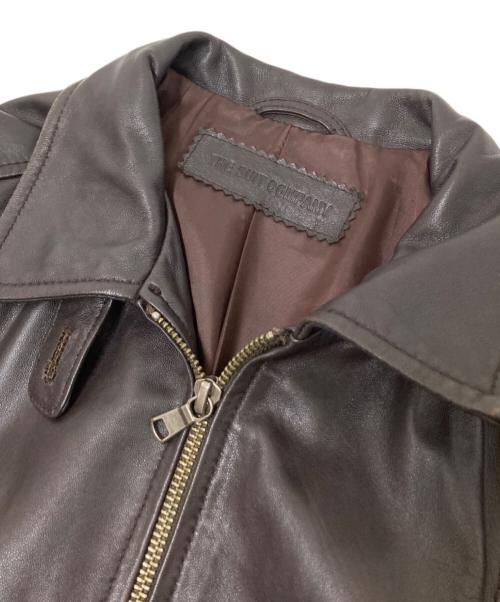 THE SUIT COMPANY（ザ・スーツカンパニー）THE SUIT COMPANY (ザ・スーツカンパニー) シープレザージャケット ブラウン サイズ:40の古着・服飾アイテム