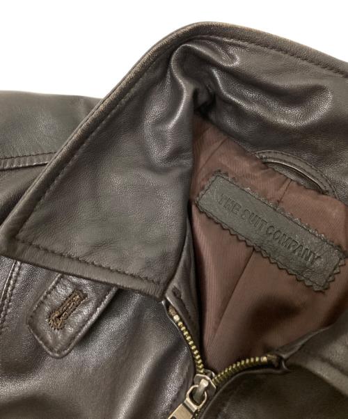 THE SUIT COMPANY（ザ・スーツカンパニー）THE SUIT COMPANY (ザ・スーツカンパニー) シープレザージャケット ブラウン サイズ:40の古着・服飾アイテム