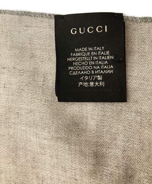 GUCCI（グッチ）GUCCI (グッチ) GGロゴウールシルクストール グレー サイズ:下記参照の古着・服飾アイテム