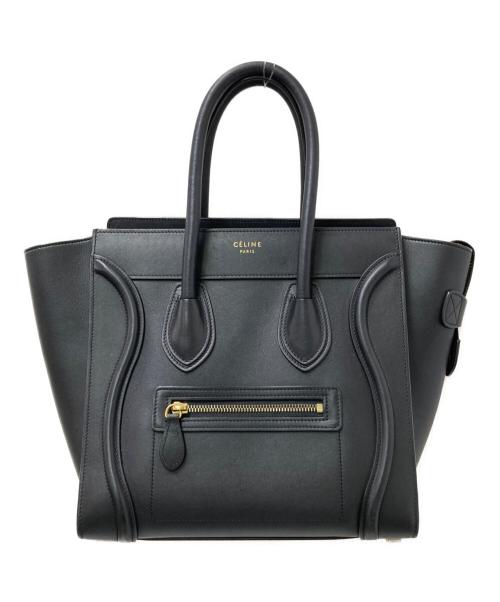 CELINE（セリーヌ）CELINE (セリーヌ) ラゲージマイクロ ショッパー ハンドバッグ ブラック サイズ:下記参照の古着・服飾アイテム