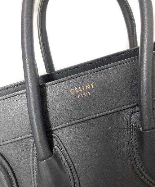 CELINE（セリーヌ）CELINE (セリーヌ) ラゲージマイクロ ショッパー ハンドバッグ ブラック サイズ:下記参照の古着・服飾アイテム