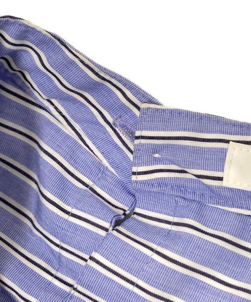 MACPHEE（マカフィー）MACPHEE (マカフィー) イージーケア スタンドカラーチュニックシャツ ホワイト×ブルー サイズ:36の古着・服飾アイテム