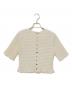 CLANE（クラネ）の古着「SHIRRING HALF SLEEVE BLOUSE」｜ホワイト×ベージュ