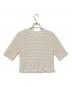 CLANE (クラネ) SHIRRING HALF SLEEVE BLOUSE ホワイト×ベージュ サイズ:1：12000円