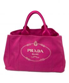 PRADA（プラダ）の古着「カナパLトートバッグ」｜ショッキングピンク