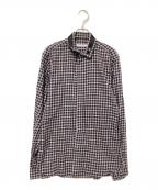 GIVENCHYジバンシィ）の古着「チェックシャツ」｜レッド×ブラック