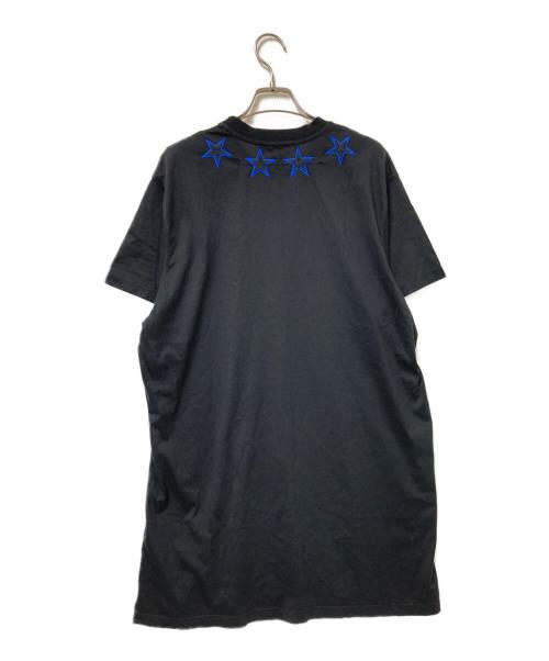 GIVENCHY（ジバンシィ）GIVENCHY (ジバンシィ) スター刺繍Tシャツ ブラック×ブルー サイズ:XSの古着・服飾アイテム