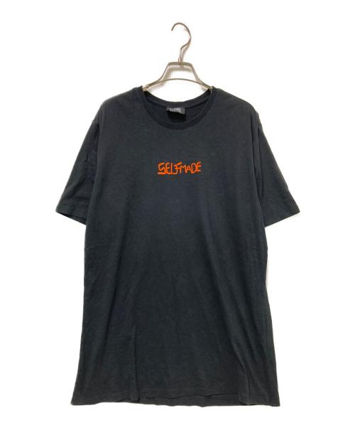 SELF MADE（セルフメイド）SELF MADE (セルフメイド) 刺繍Tシャツ ブラック×オレンジ サイズ:50の古着・服飾アイテム