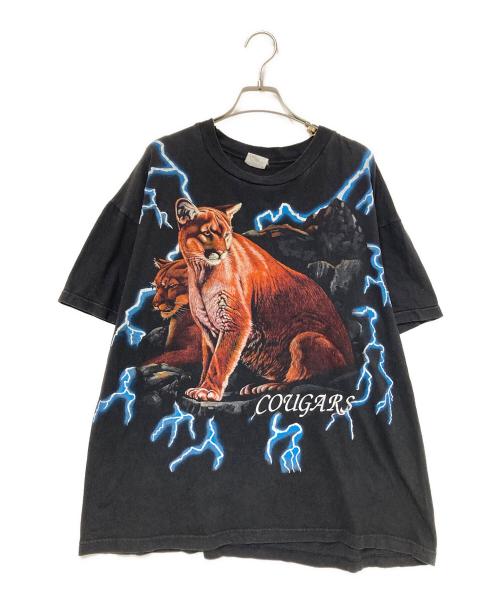 USED（ユーズド）USED (ユーズド) 90‘ＳプリントTシャツ ブラック サイズ:XLの古着・服飾アイテム