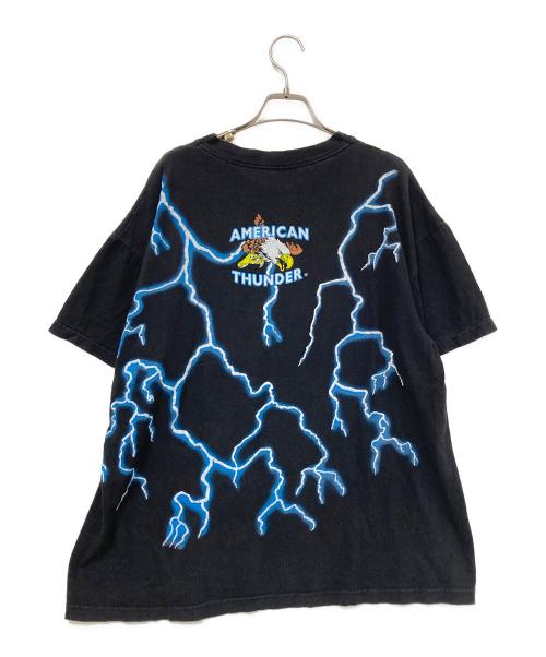 USED（ユーズド）USED (ユーズド) 90‘ＳプリントTシャツ ブラック サイズ:XLの古着・服飾アイテム