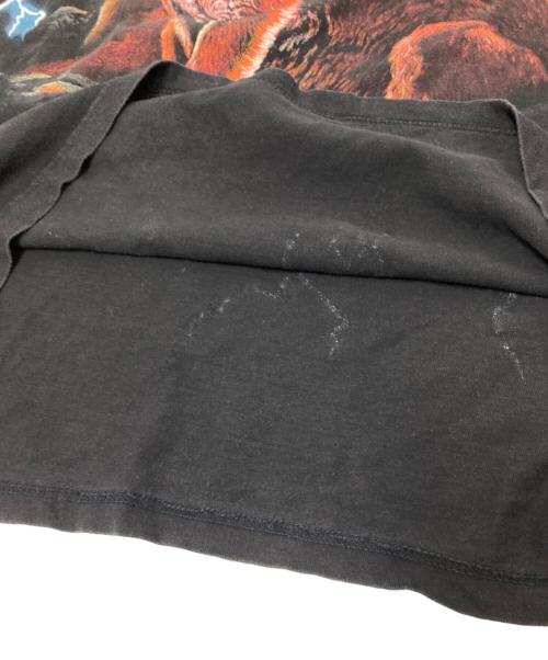 USED（ユーズド）USED (ユーズド) 90‘ＳプリントTシャツ ブラック サイズ:XLの古着・服飾アイテム