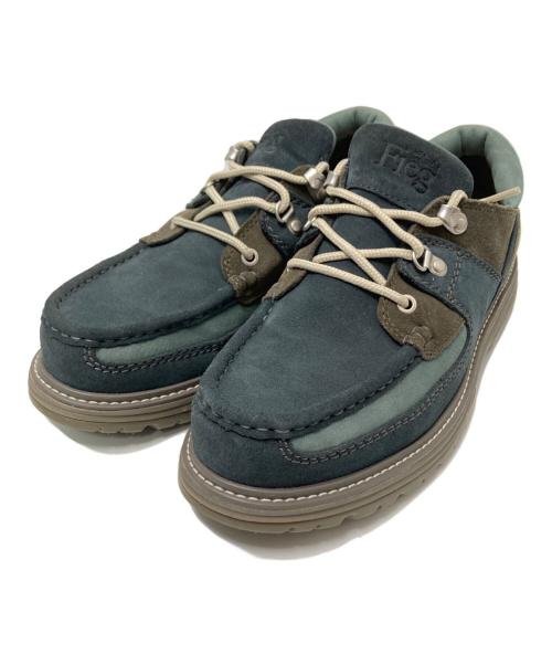 CLARKS（クラークス）CLARKS (クラークス) RONNIE FIEG (ロニー・フィグ) Sunderland 8th Street Originals グリーン×ネイビー（Khaki Comb サイズ:US:10Mの古着・服飾アイテム