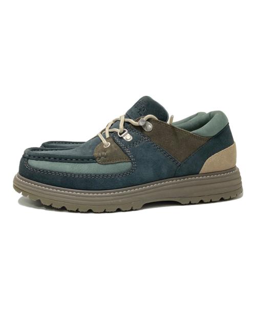 CLARKS（クラークス）CLARKS (クラークス) RONNIE FIEG (ロニー・フィグ) Sunderland 8th Street Originals グリーン×ネイビー（Khaki Comb サイズ:US:10Mの古着・服飾アイテム
