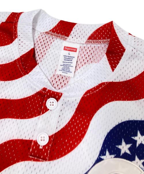 SUPREME（シュプリーム）SUPREME (シュプリーム) Shop S Logo Baseball Henley レッド サイズ:Lの古着・服飾アイテム